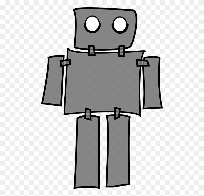 500x745 Android Robot Simple Robot Clipart, Cross, Symbol, Hand HD PNG Download
