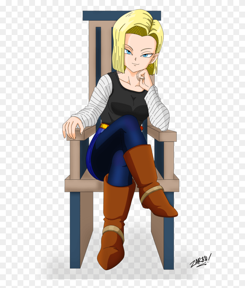 613x927 Android Woman Dragon Ball Character, Chair, Furniture, Person HD PNG Download