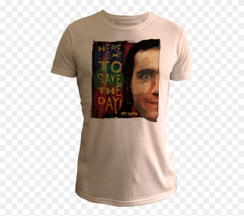 496x683 Andy Kaufman Brian Clough T Shirt, Clothing, Apparel, T-shirt HD PNG Download