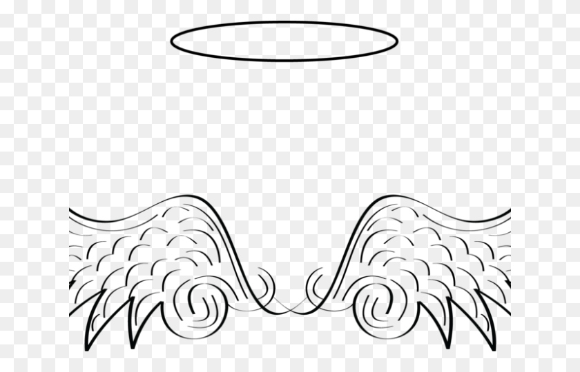 640x480 Angel Halo Clipart Cross And Wing Clipart, Symbol, Text HD PNG Download