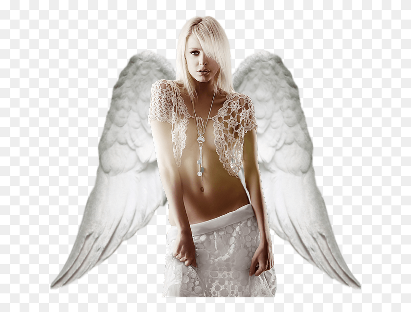 640x578 Angel Realistic Angel Wings, Wedding Gown, Robe HD PNG Download