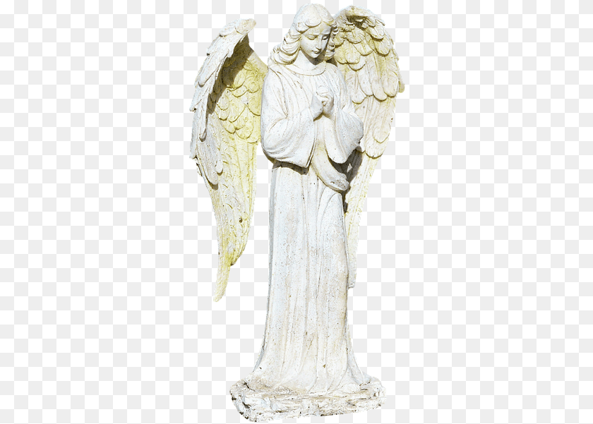 312x601 Angel Sculpture Statue Angel Figure Figure Sculpture, Adult, Bride, Female, Figurine Sticker PNG