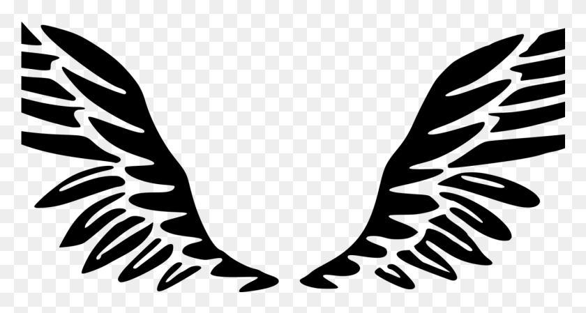1367x683 Angel Wing Clipart Clip Art, Gray, World Of Warcraft HD PNG Download