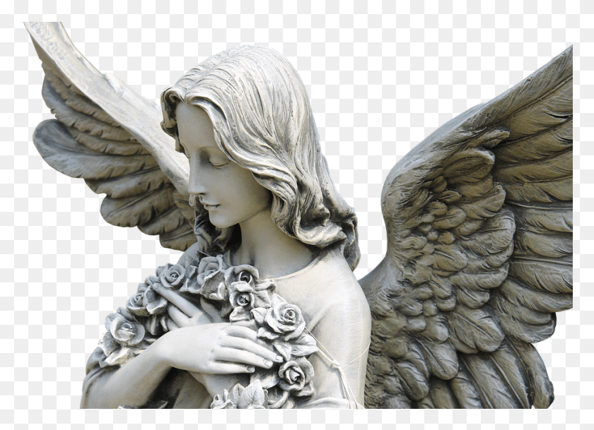 910x641 Angel Wing Fairytale Mystical Figure Feelings Angel Statue Wing, Figurine, Person HD PNG Download