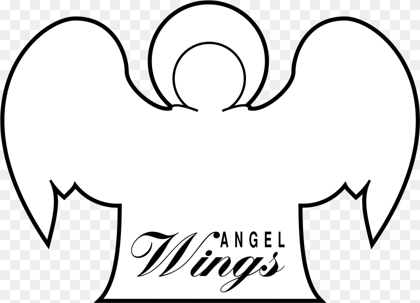 2209x1593 Angel Wings 01 Logo Portable Network Graphics, Stencil, Text Clipart PNG