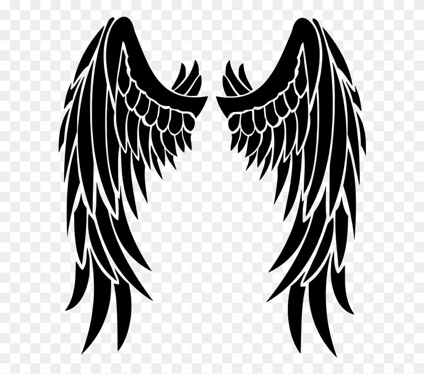 614x681 Angel Wings Feathers Transparent Stickpng Pertaining Transparent Background Wings Clipart, Gray, World Of Warcraft HD PNG Download