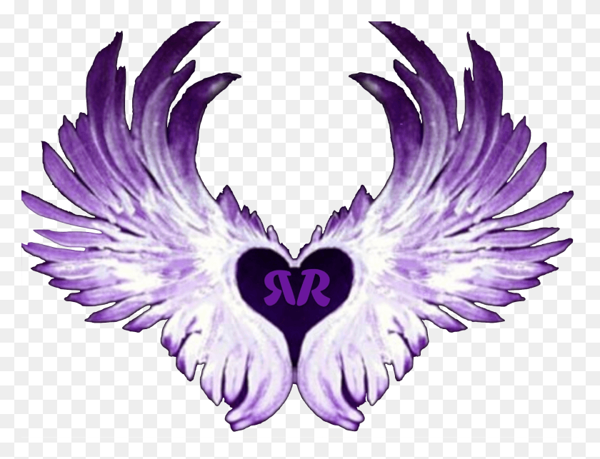 2082x1557 Крылья Ангела Сердце Фиолетовый, Свет, Птица, Животное Hd Png Скачать
