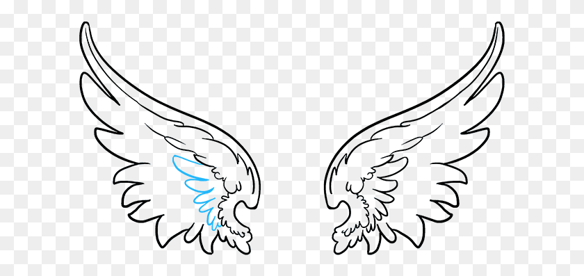 613x337 Angel Wings Line Drawing At Getdrawings Com Wings Angel Vector, Outdoors, Photography HD PNG Download