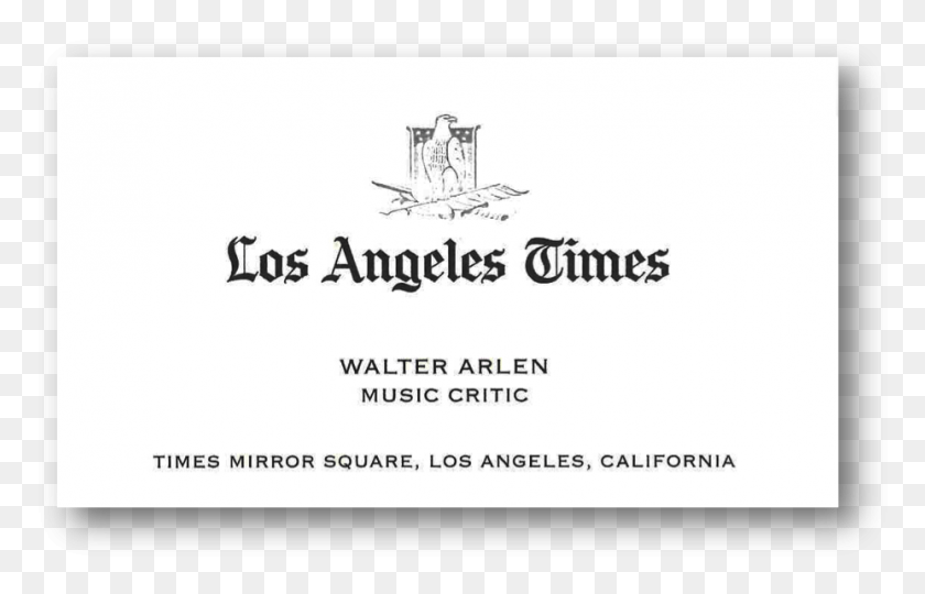 927x571 Angeles Times, Text, Business Card, Paper HD PNG Download