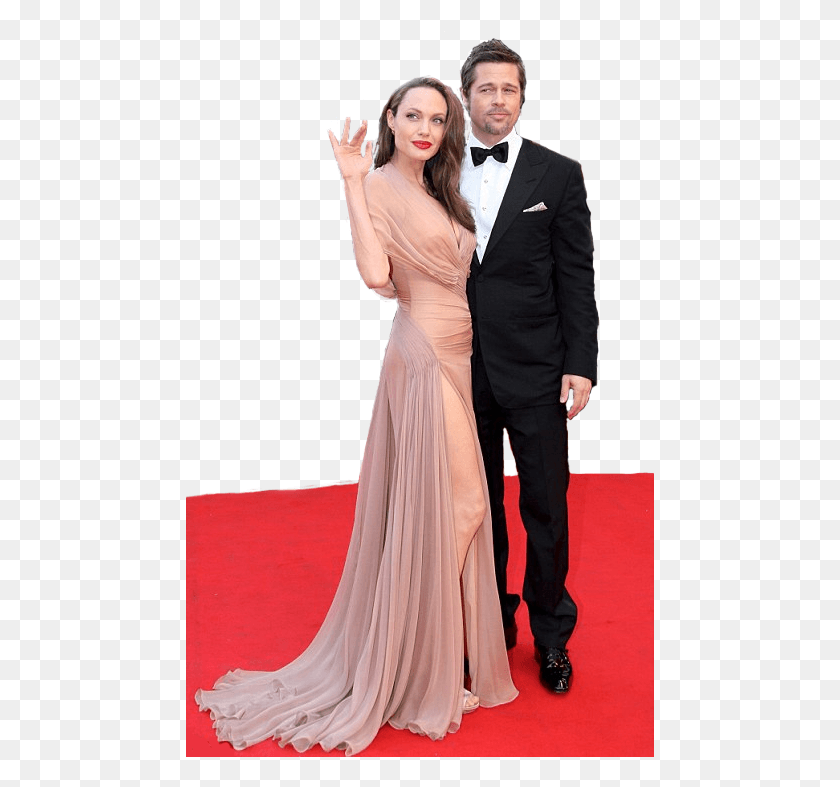 468x727 Angelina Jolie Brad And Angelina Transparent, Premiere, Fashion, Person HD PNG Download