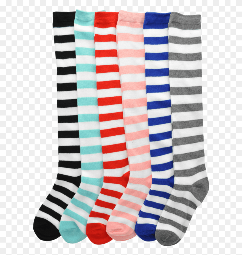 615x823 Angelina Knee Length Novelty Stripes Socks Sock, Clothing, Apparel, Shoe Descargar Hd Png