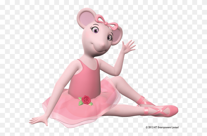 610x494 Angelina Sitting On The Floor And Waving Angelina Ballerina Toy, Person, Human, Dance HD PNG Download