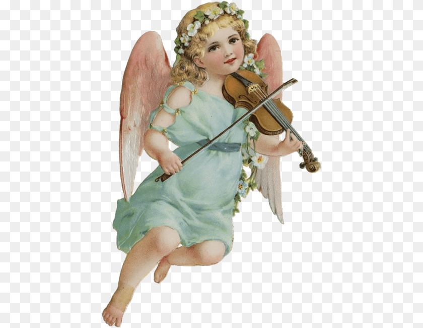 438x650 Angels Transparant Angel With Violin, Baby, Person, Musical Instrument Sticker PNG