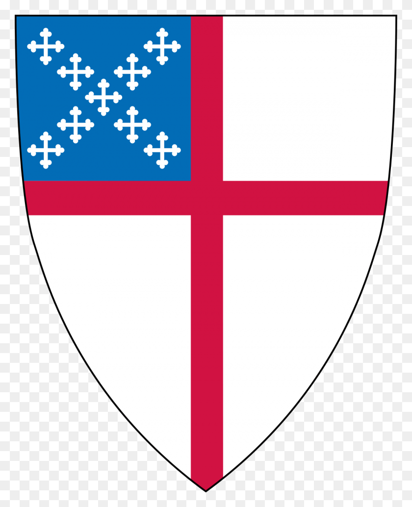 1200x1499 Anglican Church Clipart Episcopal Church Shield, Armor, Cross, Symbol HD PNG Download