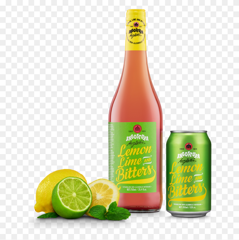 668x781 Angostura Llampb Can Bottle Amp Garnish Glass Bottle, Lime, Citrus Fruit, Fruit HD PNG Download