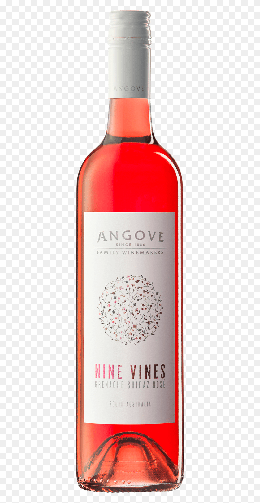 353x1562 Angove Nine Vines Grenache Shiraz Ros, Alcohol, Beverage, Drink HD PNG Download
