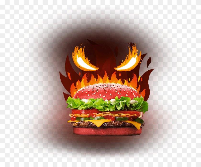 784x644 Angriest Whopper A Sandwich With A Red Bun Fried Burger King Limited Edition, Burger, Food, Flame HD PNG Download
