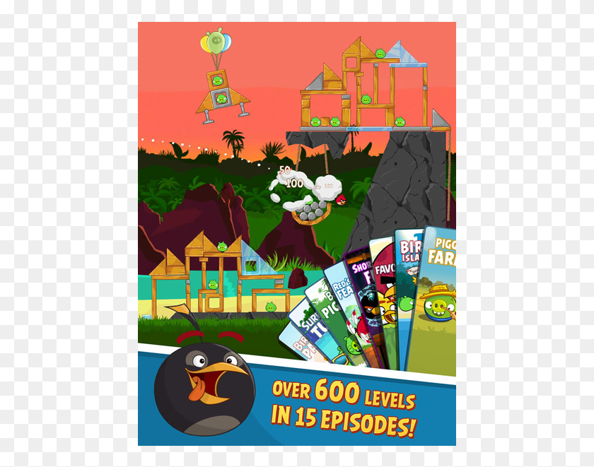 451x601 Descargar Png Angry Birds App Illustration, Bird, Animal, Anuncio, Hd Png
