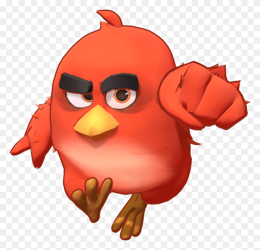 977x936 Angry Birds Art Real Life Red Angry Birds Photos Red, Игрушка Hd Png Скачать
