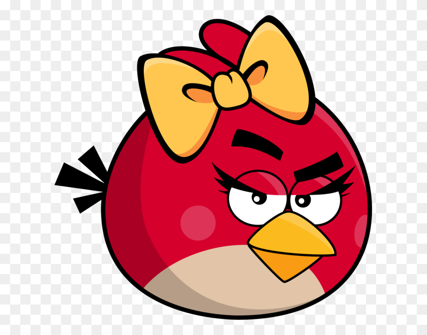 625x600 Angry Birds Girl Angry Birds Red Girl HD PNG Download