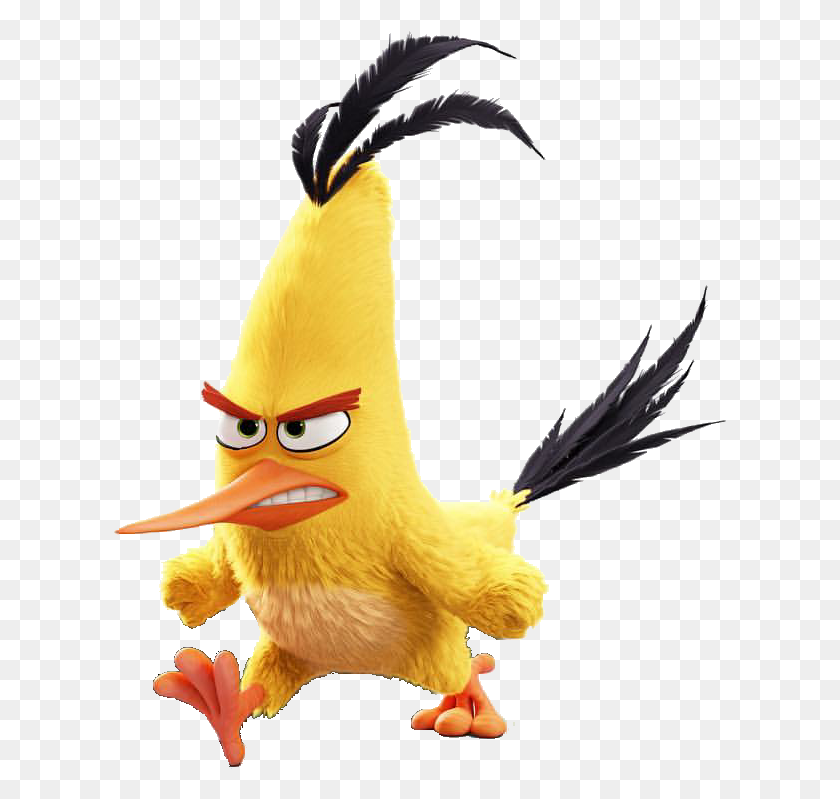 613x739 Descargar Angry Birds The Movie Chuck Angry Yellow Angry Bird De La Película Png / Juguete Hd Png