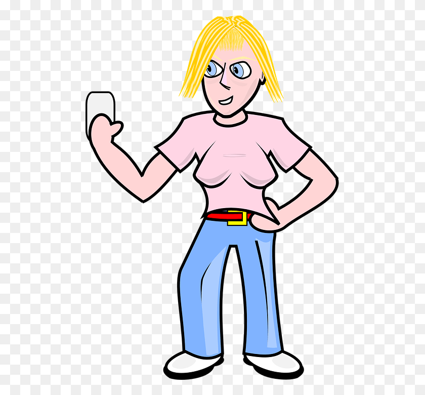 501x720 Angry Blonde Female Girl Jeans People T Shirt Clipart Angry Teen Girl, Person, Human, Plant HD PNG Download