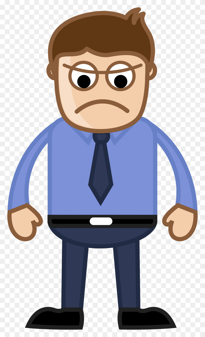 3000x5080 Angry Boss Clipart Happy Man Cartoon, Performer, Chef, Magician HD PNG Download