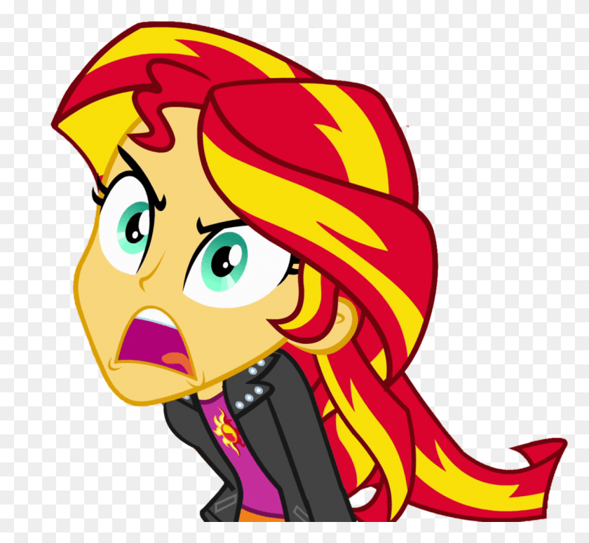 1117x1024 Angry Clipart Angry Girl Mlp Sunset Shimmer Angry, Graphics, Helmet HD PNG Download
