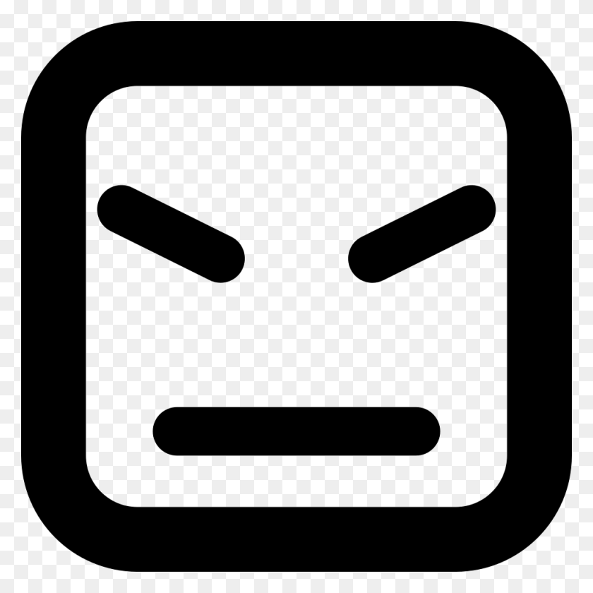 980x980 Descargar Png / Angry Face Comments Sad Face Svg, Símbolo, Stencil Hd Png