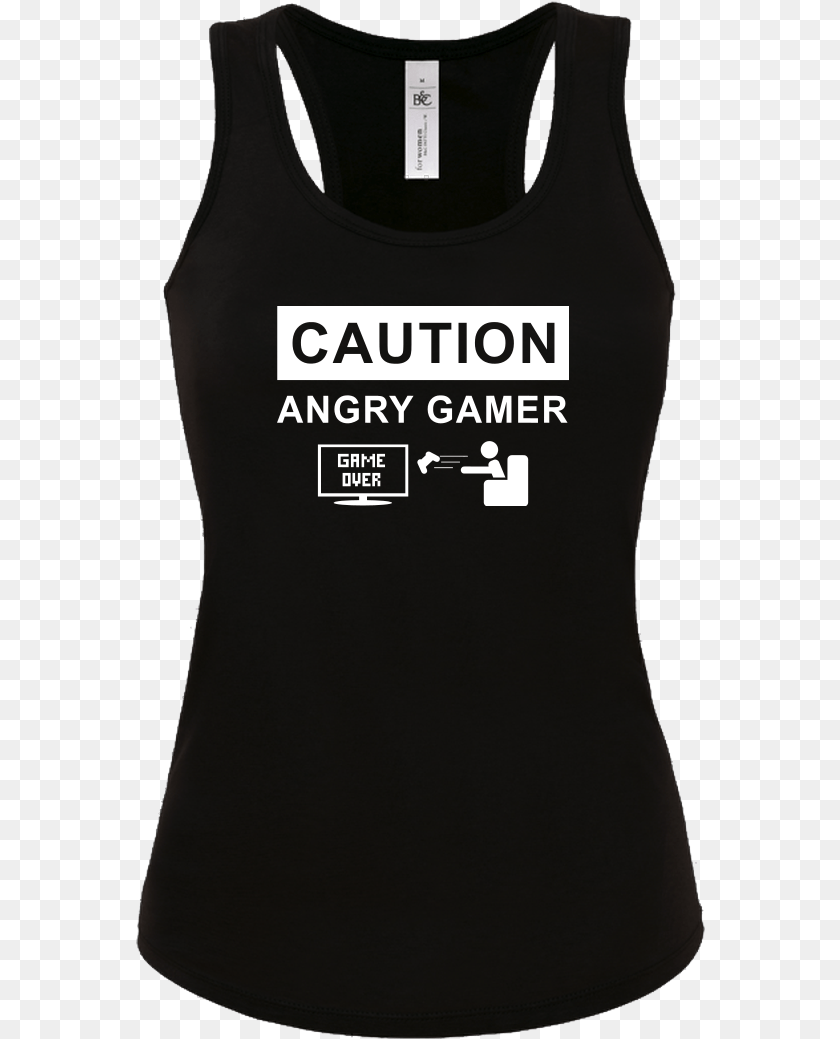 570x1039 Angry Gamer Active Tank, Clothing, Tank Top PNG