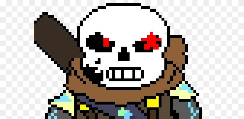 611x411 Angry Ink Sans Pixel Art Ink Sans Clipart PNG