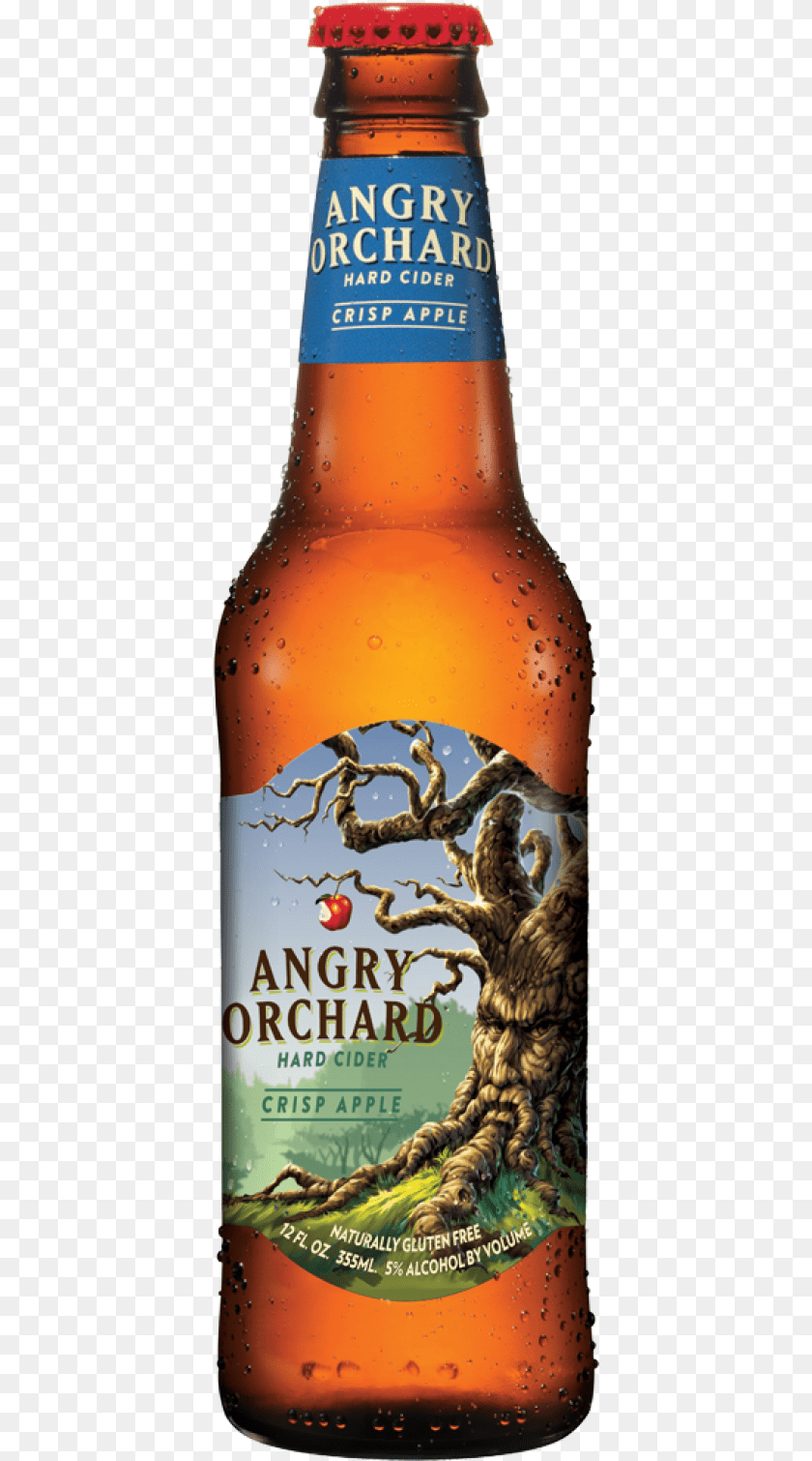 Angry Orchard Crisp Apple Cider, Alcohol, Beer, Beer Bottle, Beverage Clipart PNG