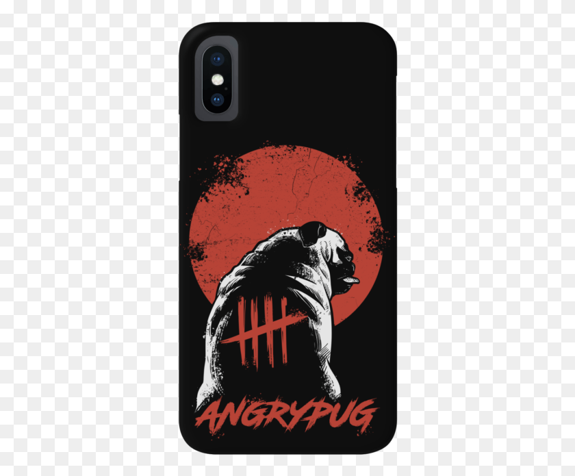 322x635 Angry Pug Phone Case Phone Case Mobile Phone Case, Poster, Advertisement, Hand HD PNG Download