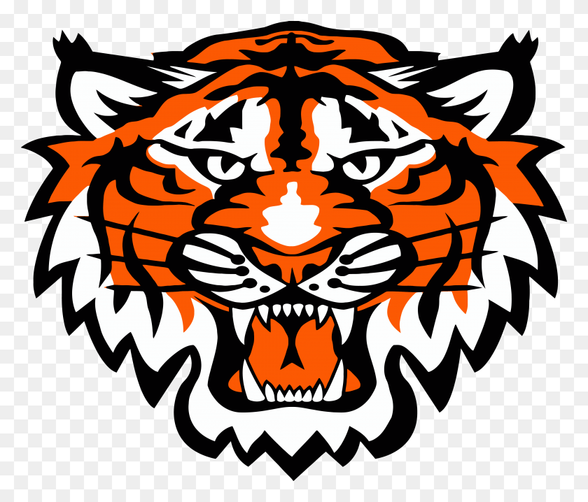 4251x3588 Angry Tigger Face Clipart Commerce Tigers, Symbol, Dragon, Emblem HD PNG Download