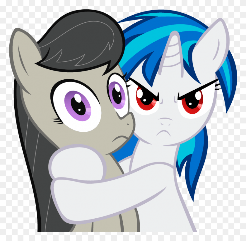 828x807 Angryhug Octavia Melody And Vinyl Scratch Pony, Face, Graphics HD PNG Download