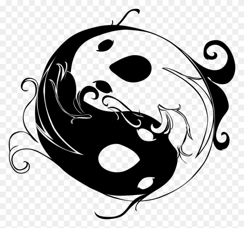 900x837 Descargar Png Anhedonia Logos Yin Yang Tatuajes Yin Yang Pez Vector, Gris, World Of Warcraft, Al Aire Libre Hd Png