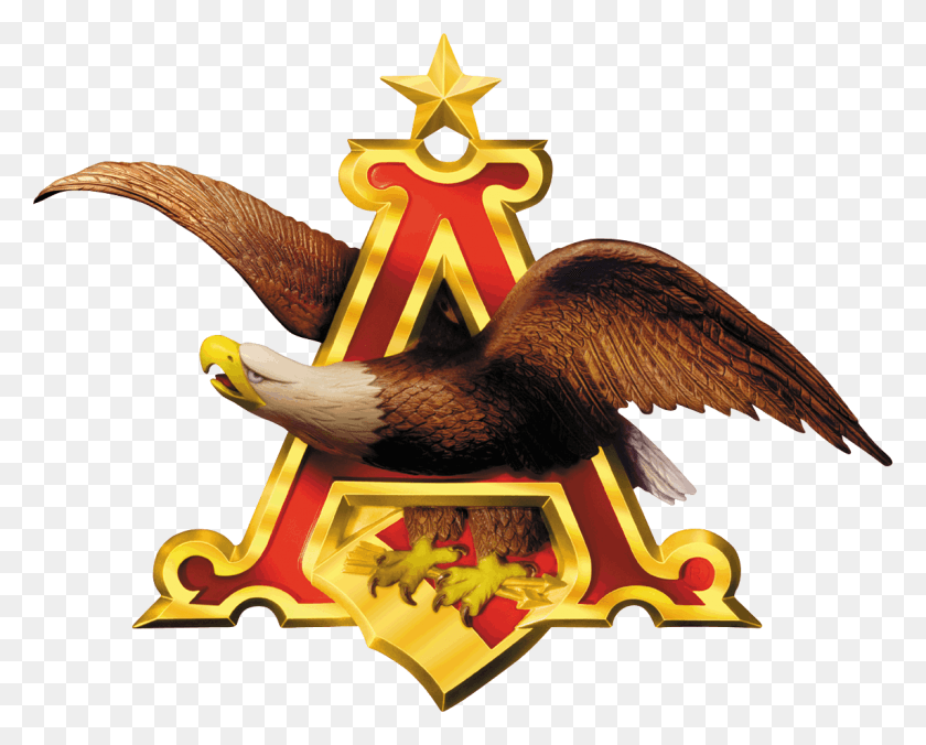 1143x904 Anheuser Eagle Beer Logo With Eagle, Bird, Animal, Star Symbol HD PNG Download