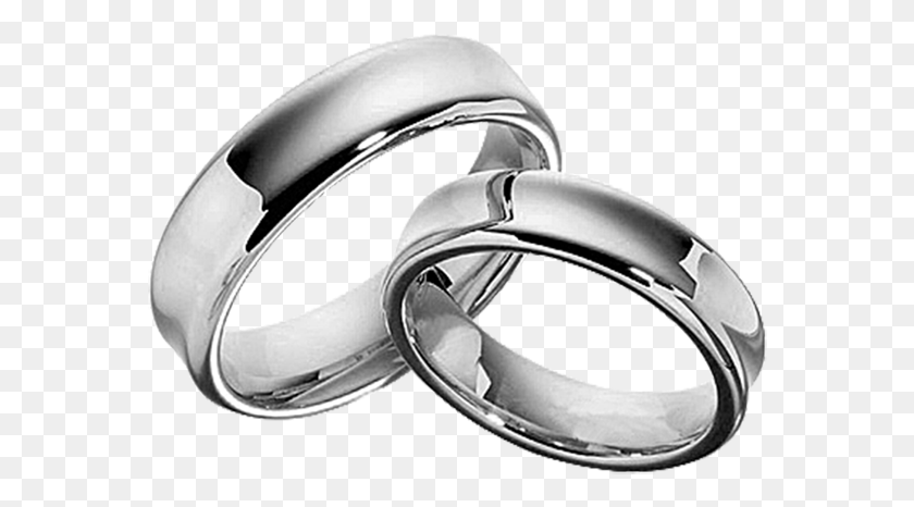 570x406 Anillos De Matrimonio Two Wedding Rings, Platinum, Ring, Jewelry HD PNG Download