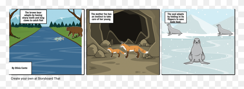 1155x368 Animal Adaptaations Cartoon, Wildlife, Fox, Mammal HD PNG Download