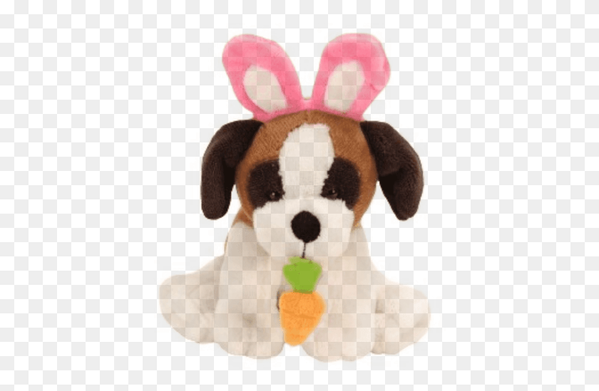 411x489 Animal Adventure Dog W Pink Bunny Ears Amp Carrot Stuffed Toy, Plush, Applique HD PNG Download