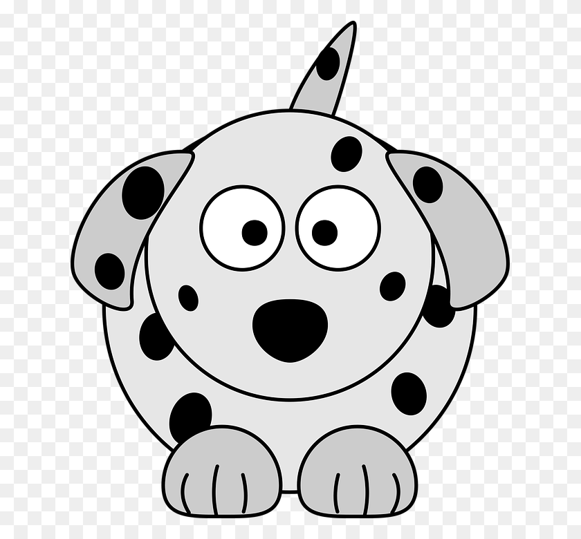 635x720 Animal Cartoon Colour Dalmatian Dog How I Did It Cartoon Dog With Spots, Doodle HD PNG Download