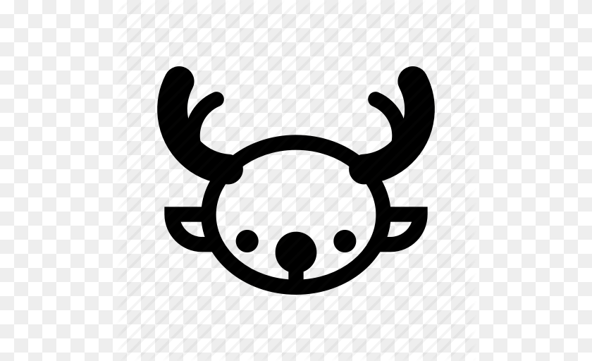 512x512 Animal Christmas Deer Red Nosed Reindeer Rudolph Xmas Icon Transparent PNG