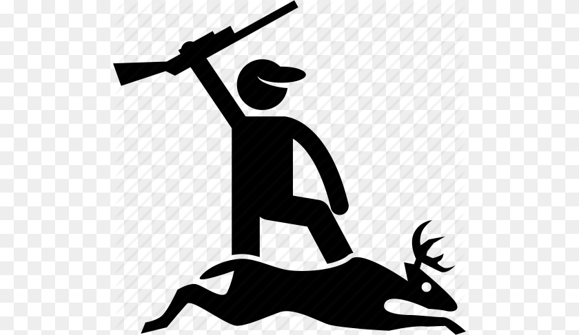 512x487 Animal Deer Hunter Hunting Kill Success Wild Icon, Architecture, Building, Cleaning, Person PNG