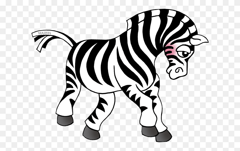 622x471 Animals Clip Art By Phillip Martin Zebra Clipart Black Zebra Animals Clip Art, Stencil, Wildlife, Mammal HD PNG Download