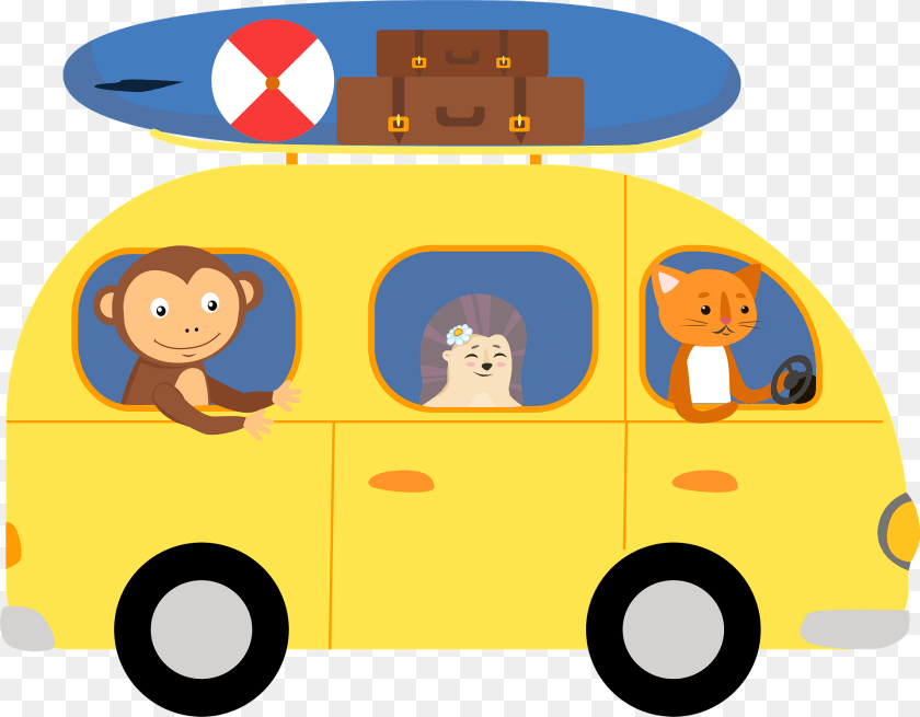 1920x1498 Animals In The Bus Clipart, Animal, Mammal, Bear, Wildlife Sticker PNG