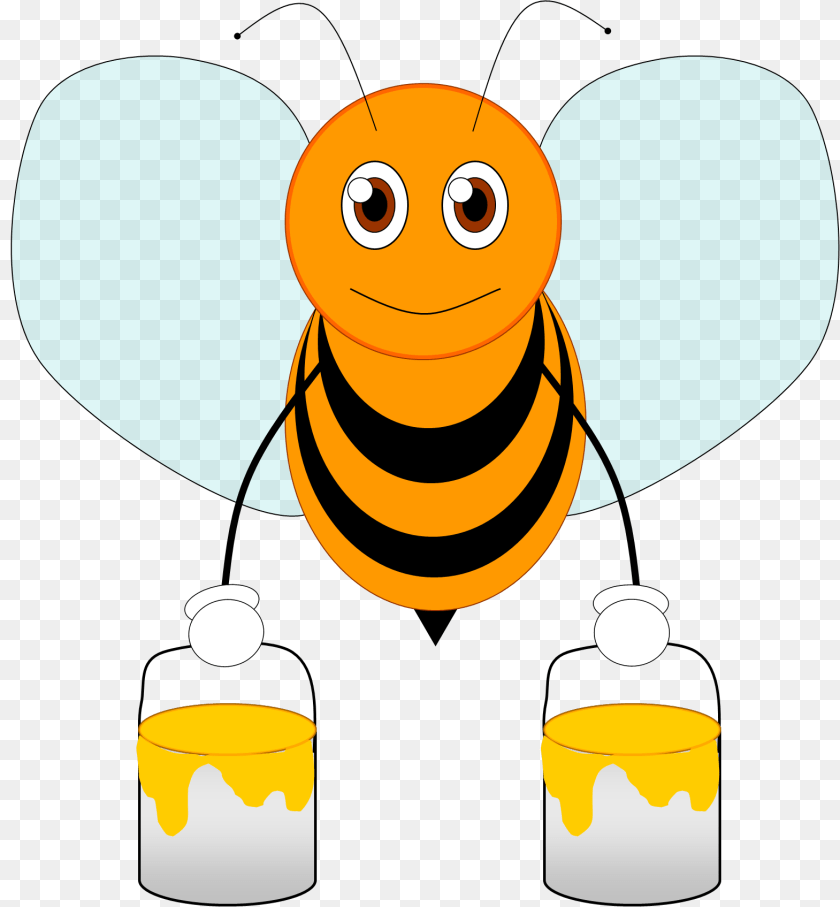 Animated Bee, Animal, Invertebrate, Insect, Honey Bee Sticker PNG