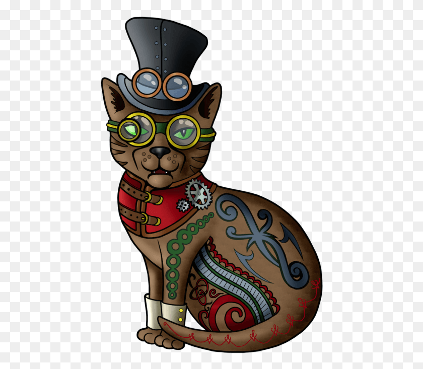 446x673 Animated Catbot Mkiii Cartoon Steam Punk Cats, Skin, Egyptian Cat, Cat HD PNG Download