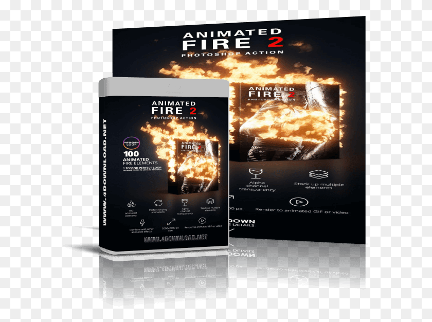 598x566 Animated Fire 2 Photoshop Action, Poster, Advertisement, Flyer HD PNG Download