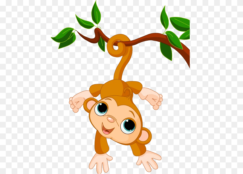 600x600 Animated Monkey In A Tree Clip Art Images, Cartoon, Animal, Wildlife Clipart PNG