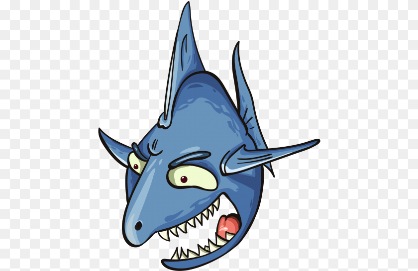 448x545 Animated Shark Fish, Animal, Sea Life Sticker PNG